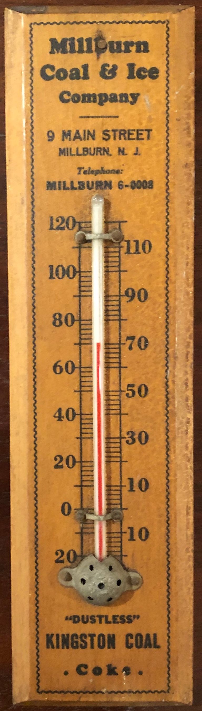          Millburn Coal and Ice: Millburn Coal & Ice Wall Thermometer picture number 1
   