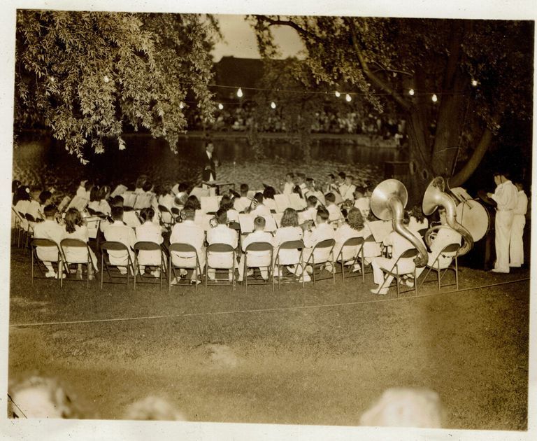          Millburn Art Center: Millburn High School Band at Village Festival, 1944 picture number 1
   