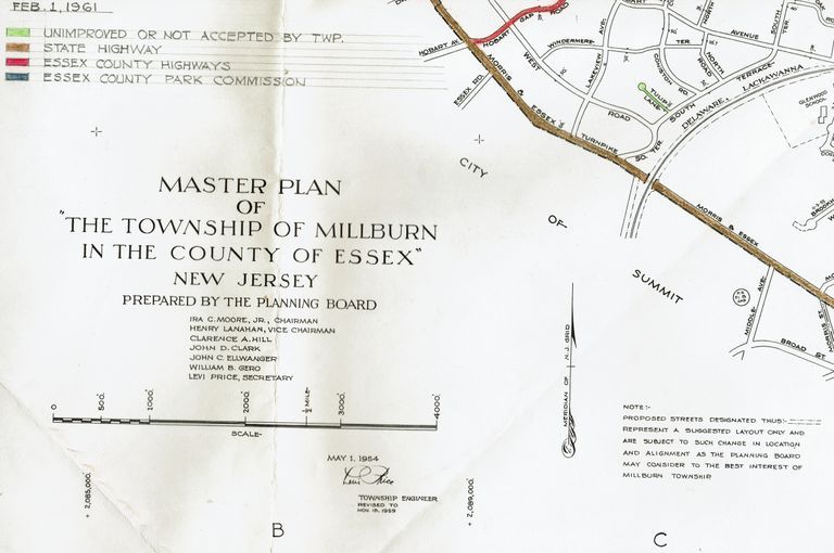          Master Plan of Millburn Map, February 1961 picture number 1
   