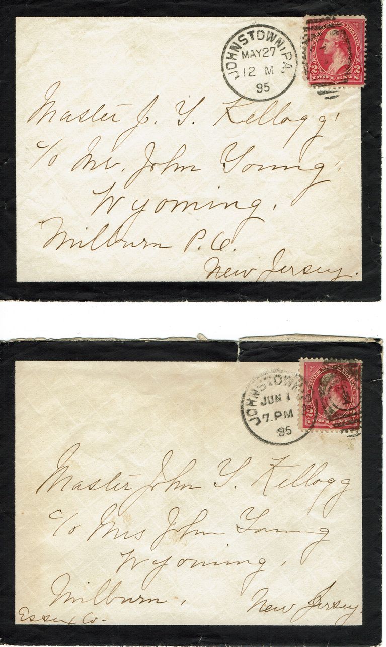          Kellogg: Envelopes addressed to John Young Kellogg, 1895 picture number 1
   