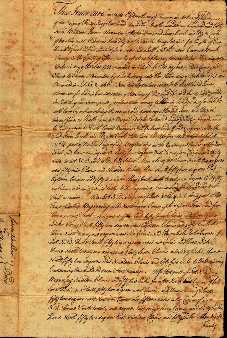          Alexander: James Alexander Deed, 1749 picture number 1
   