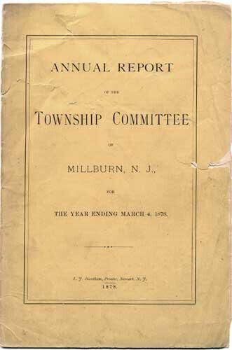          Annual Report of the Township Committee of Millburn N.J., 1878 picture number 1
   