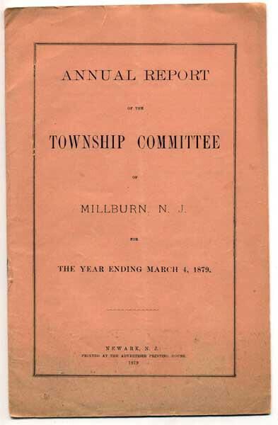          Annual Report of the Township Committee of Millburn N.J., 1879 picture number 1
   