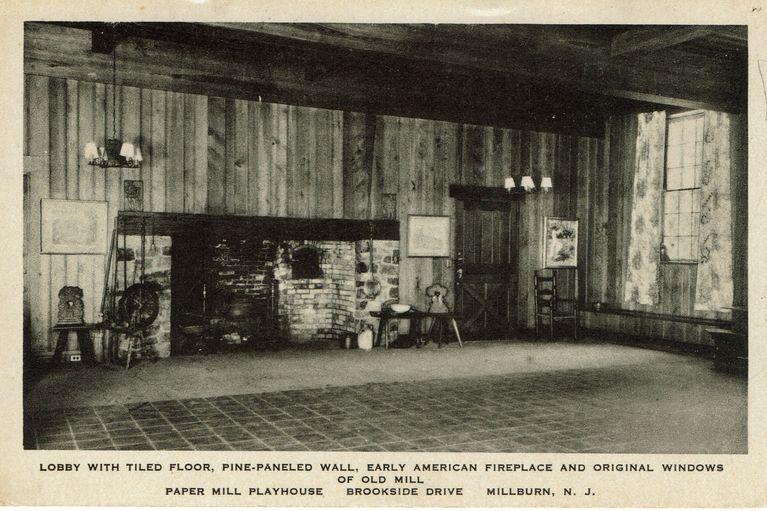 Paper Mill Playhouse: Lobby with Tiled Floor & Stained Glass Windows picture number 1