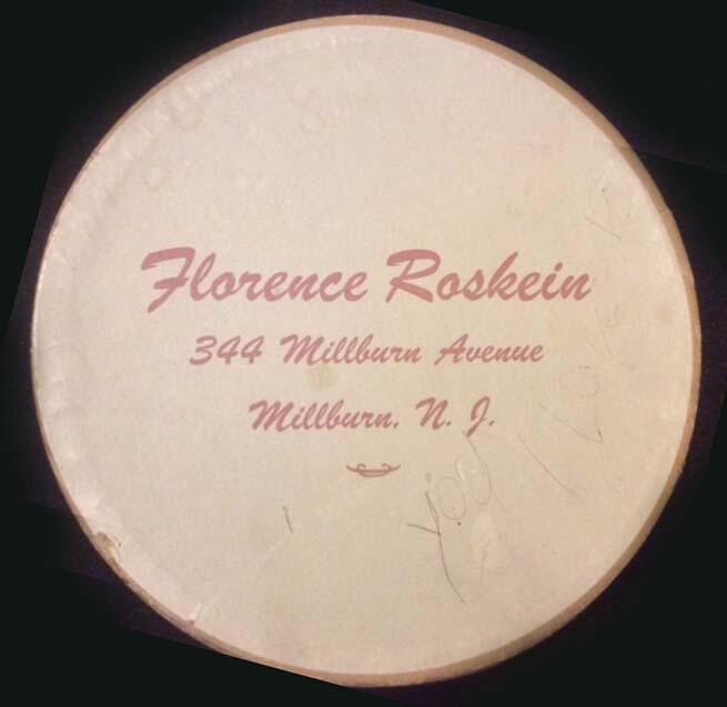          Hat box from Florence Roskein, 344 Millburn Avenue, 1954 picture number 1
   