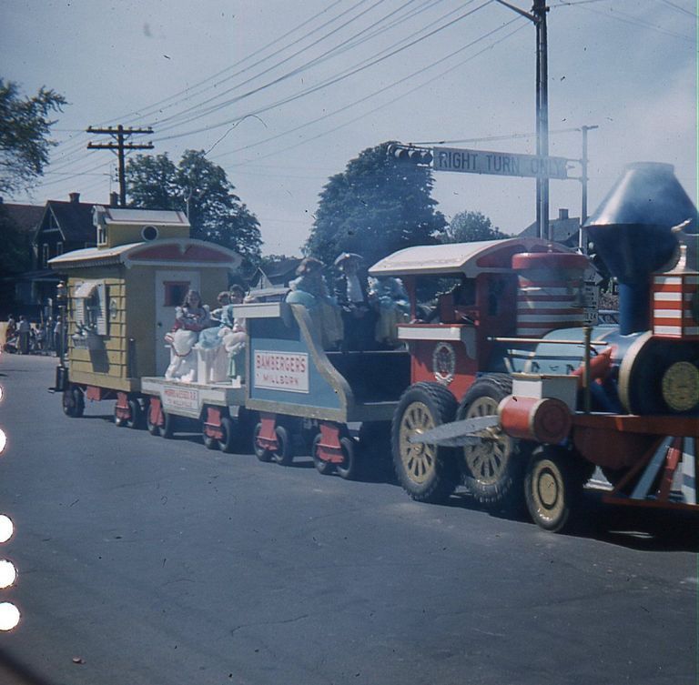          Centennial Parade: Bambergers and Morris & Essex R.R. Float, 1957 picture number 1
   