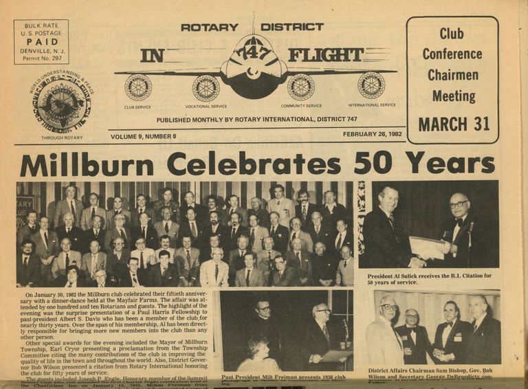         Rotary: Millburn Rotary Celebrates 50 Years, 1982 picture number 1
   