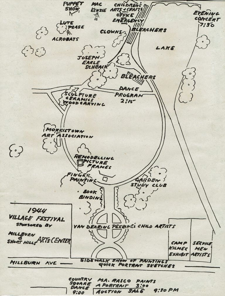          Millburn Art Center: Village Festival Map, 1944 picture number 1
   