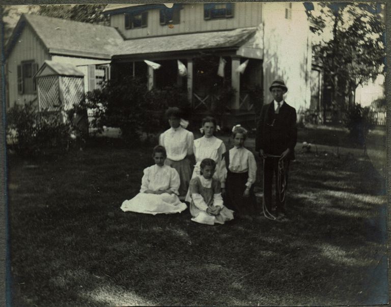          Marshall-Schmidt Album: Margaret Marshall and other Children Seated on Lawn picture number 1
   