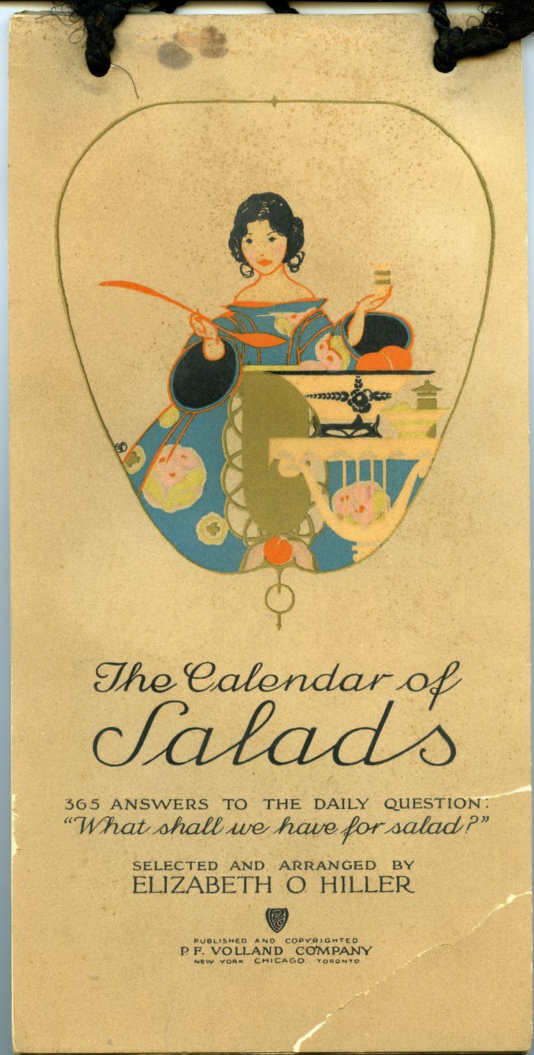          The Calendar of Salads, Elizabeth O. Hiller, 1920s
   