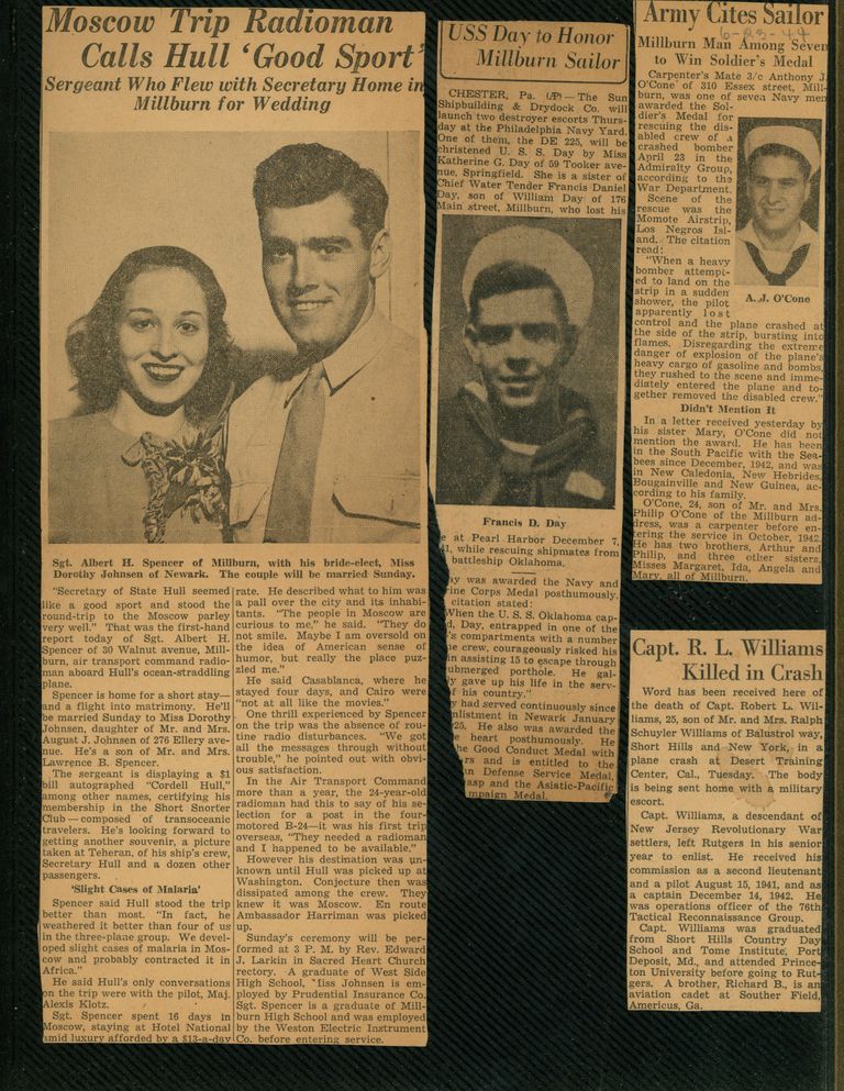          Gallitelli: World War II Clippings: Day, O'Cone, Williams, Spencer picture number 1
   