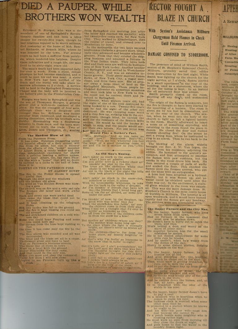          Flanagan Scrapbook: St. Stephens fire, William Smith, page 22 picture number 1
   