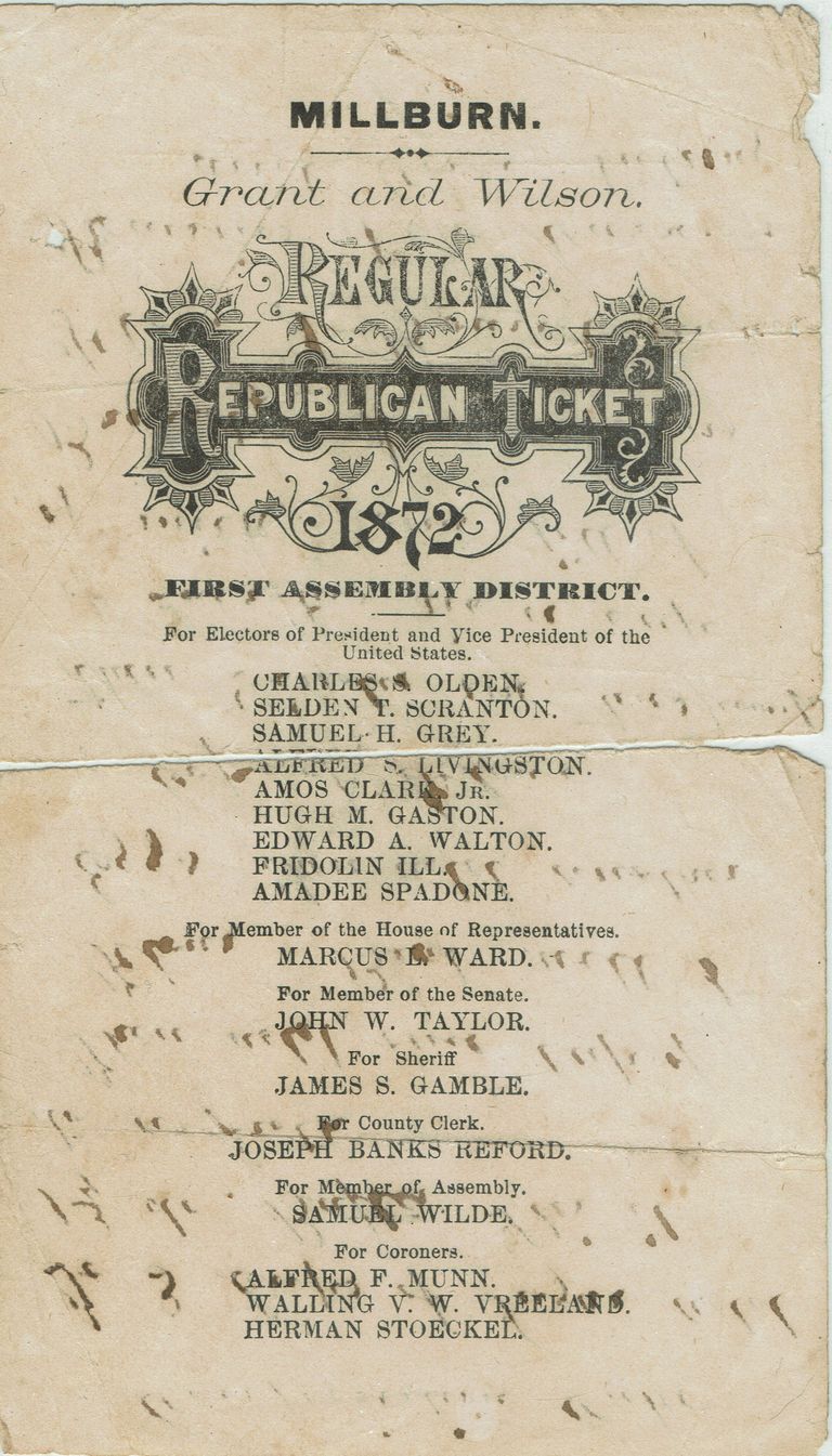          Republican Ticket and recipe, 1872 picture number 1
   