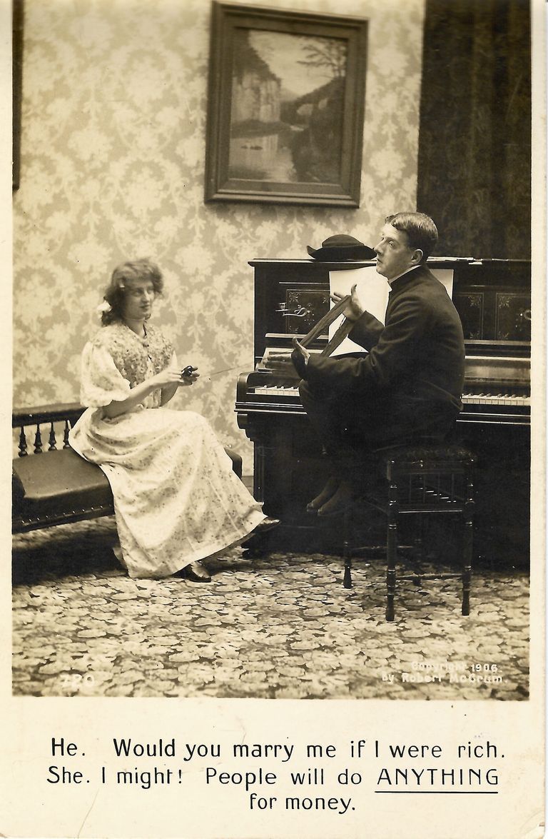          Humorous Marriage Proposal Postcard, 1906 picture number 1
   