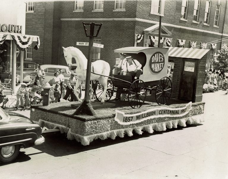          Millburn Centennial Parade: Dave's Market Float, 1957 picture number 1
   