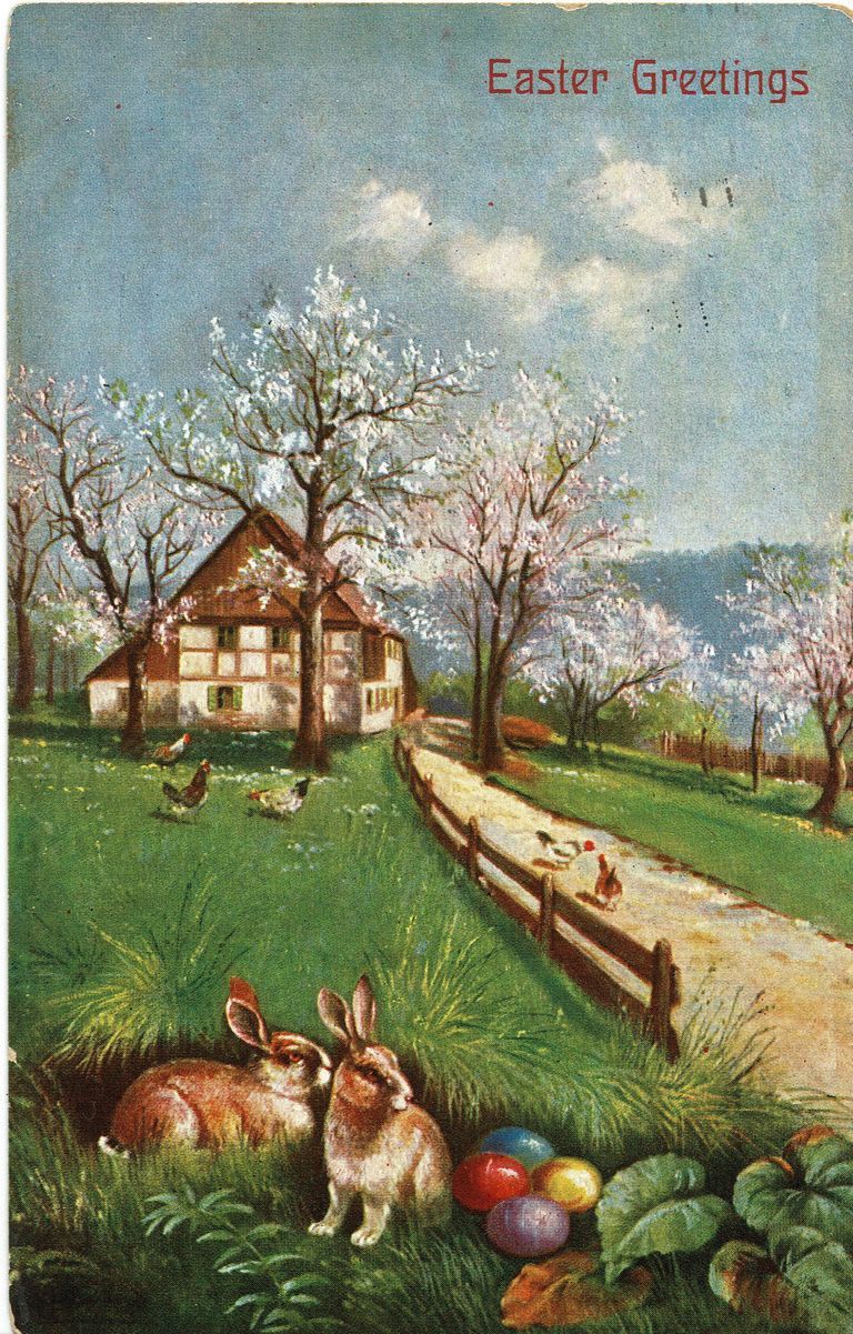          Easter Greetings Postcard, 1908 picture number 1
   