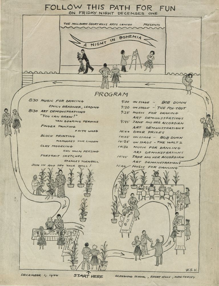          Millburn Art Center: Night in Bohemia Program, 1944 picture number 1
   