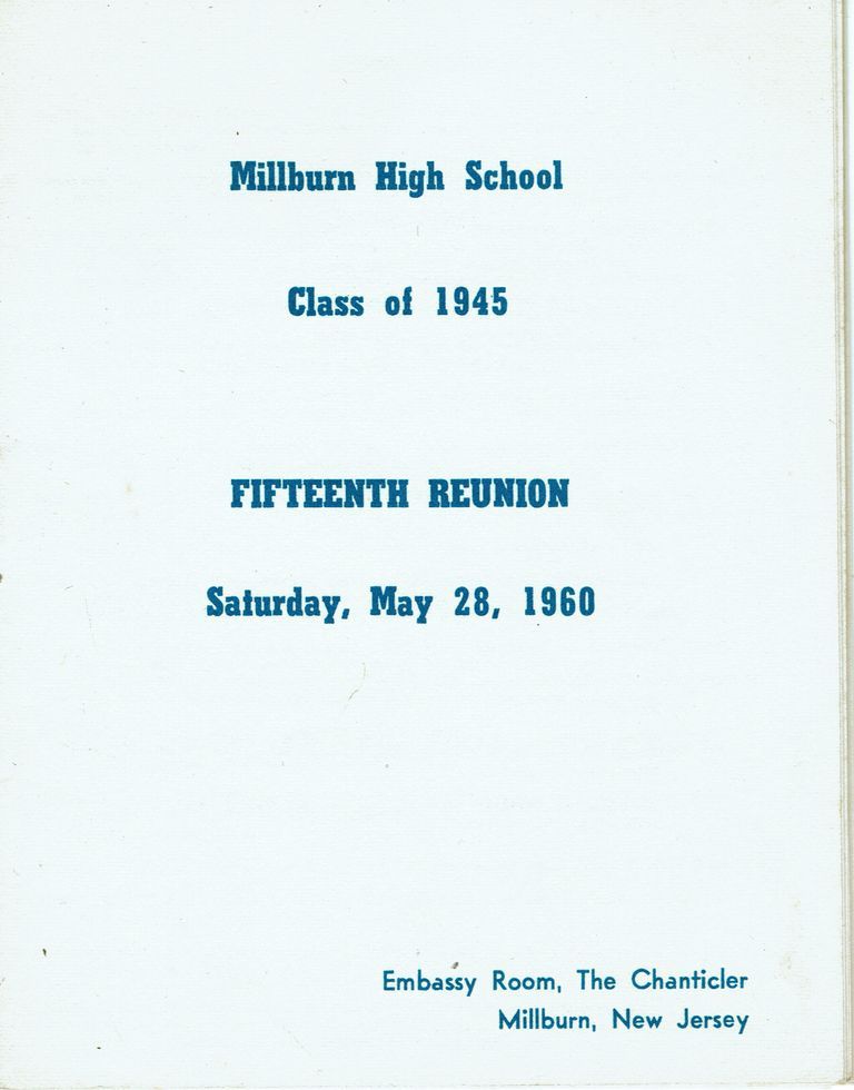          May 28, 1960. The Chanticler Embassy Room, Millburn; Two Copies
   