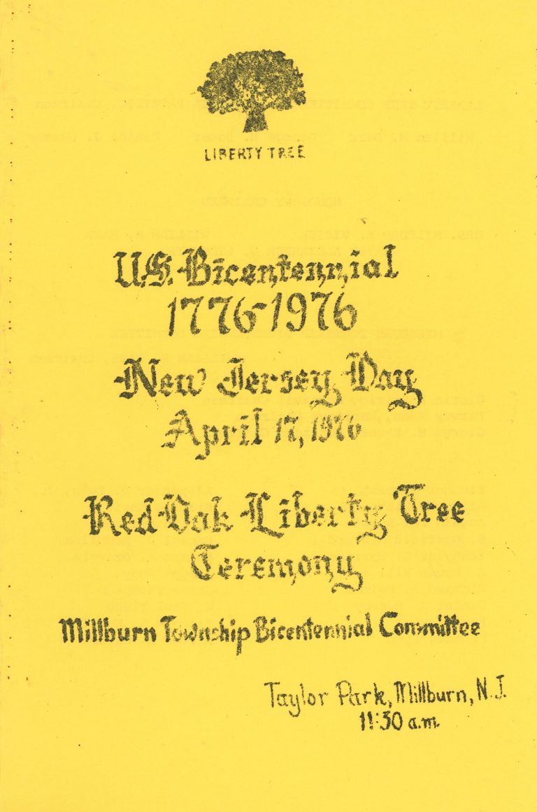          Bicentennial: Liberty Tree Ceremony Program, 1976 picture number 1
   
