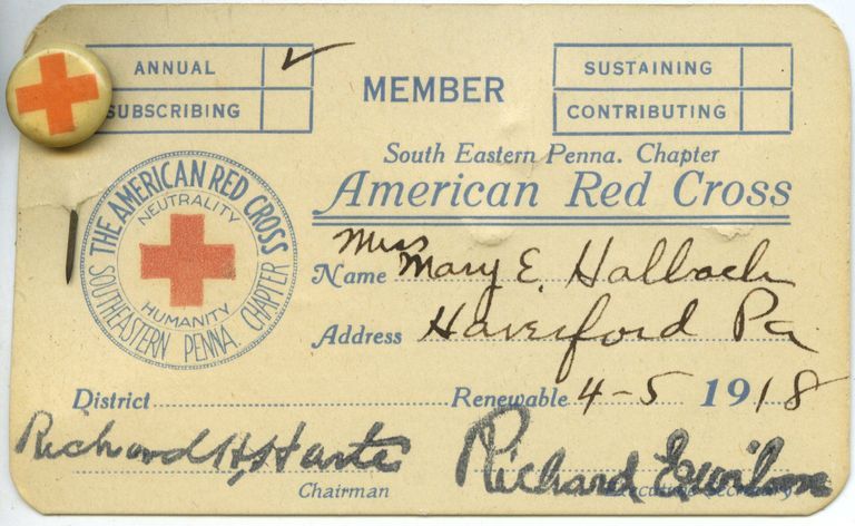          Red Cross: Red Cross membership card, 1918 picture number 1
   