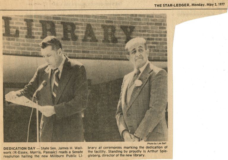          Millburn Library Dedication Day, Star Ledger, 1977 picture number 1
   