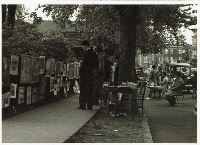          Millburn Art Center 1945 Scrapbook: Village Festival Art Exhibition, 1945 picture number 1
   