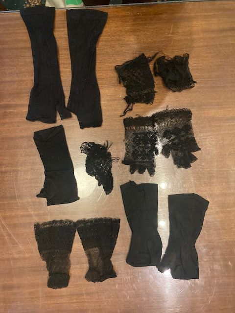          Fingerless gloves, 6 pairs, black picture number 1
   