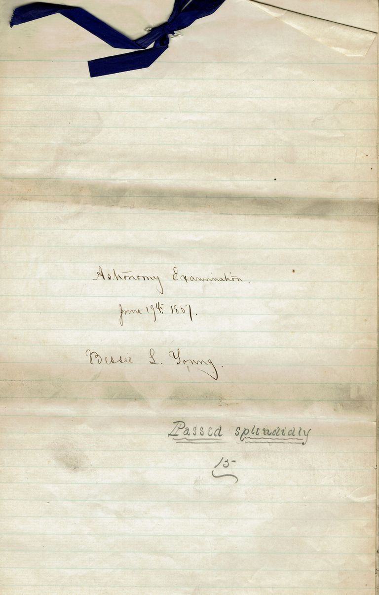          Kellogg: Bessie L. Young (Kellogg) Astronomy Examination, 1867 picture number 1
   