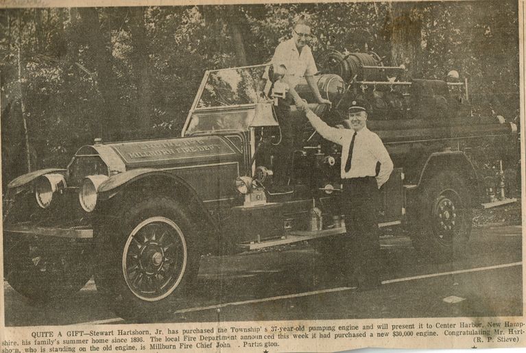          Hartshorn: Stewart Hartshorn, Jr. Fire Engine Donation, 1963 picture number 1
   