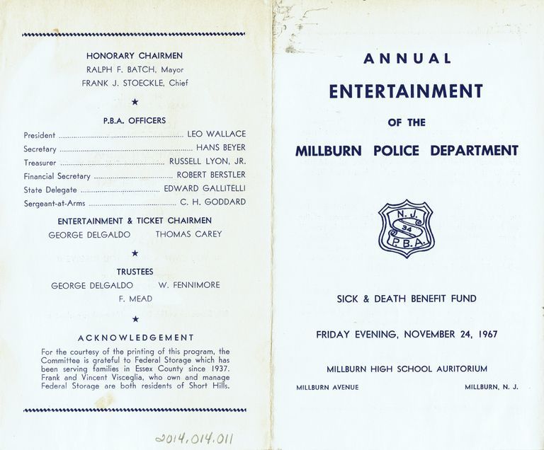          Police Department: Program for 1967 Benefit Event picture number 1
   