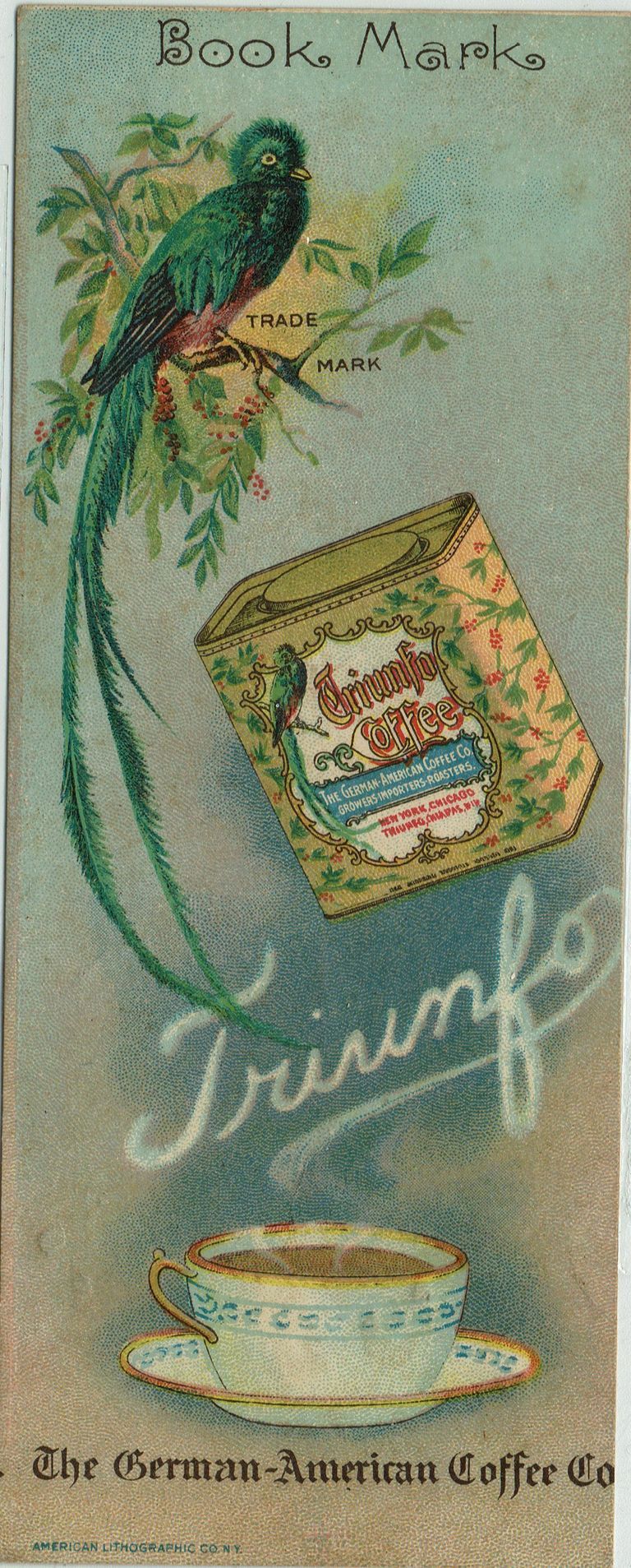          Flanagan: German-American Coffee Co. Triumfo Coffee Bookmark, c. 1880s-90s picture number 1
   