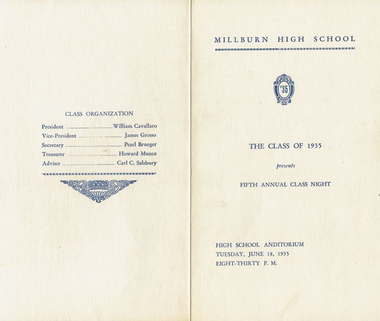          Millburn High School Class Night, 1935 picture number 1
   