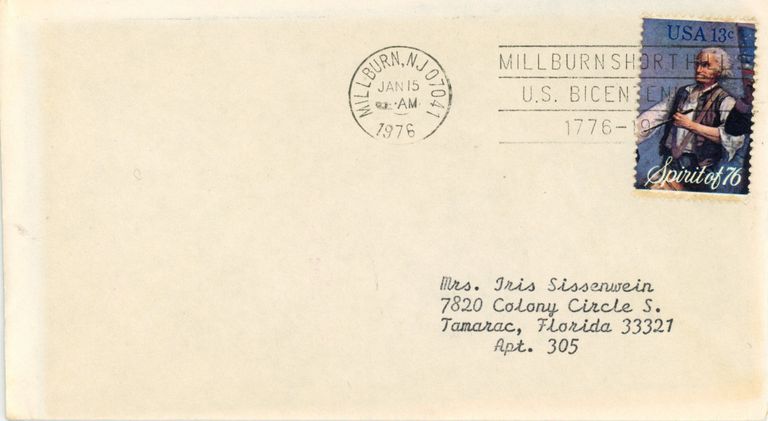          Bicentennial: Millburn-Short Hills Bicentennial Cancelled Envelope, 1976 picture number 1
   