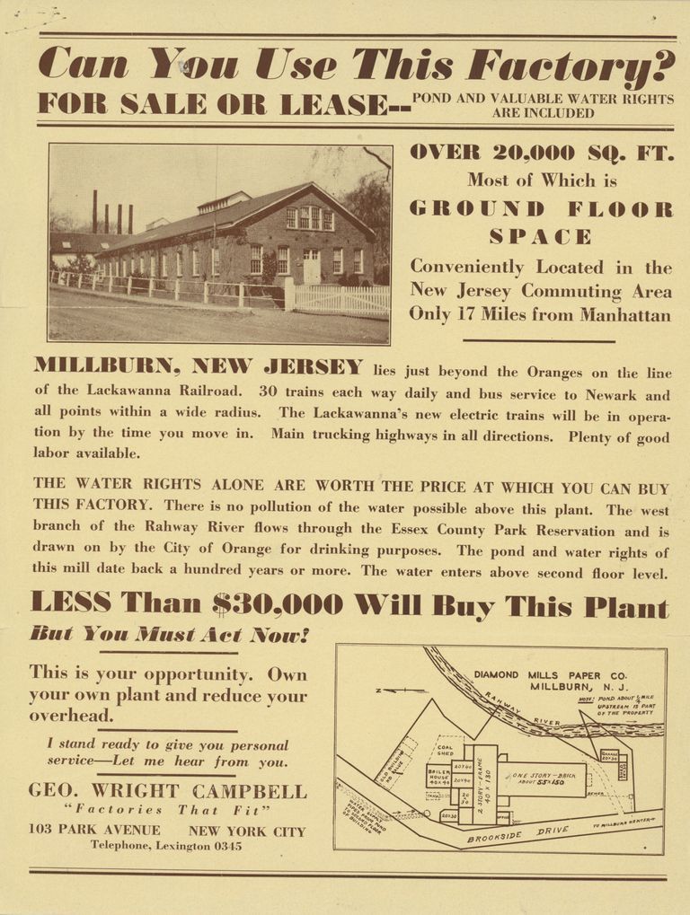          Diamond Paper Mill: Diamond Paper Mill Sale Flyer, 1930 picture number 1
   