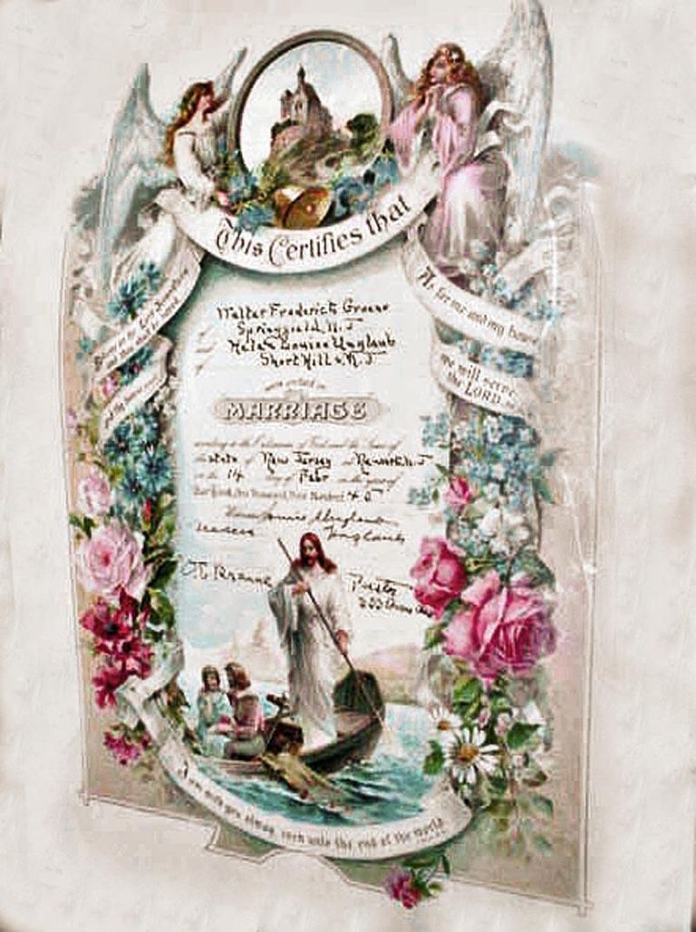          Groene: Walter Groene Wedding Certificate, 1945 picture number 1
   