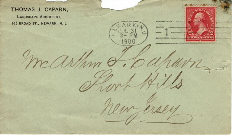          Caparn: Envelope to Arthur Caparn from Thomas Caparn, 1900 picture number 1
   