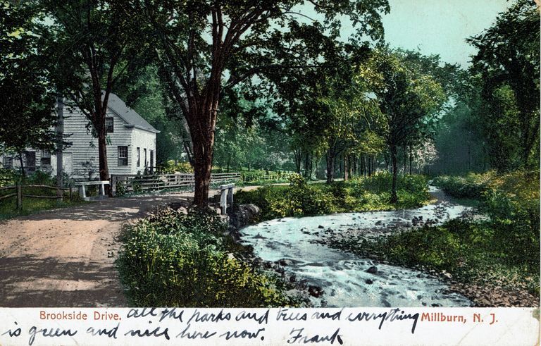          Brookside Drive: Brookside Drive with House, Millburn, 1910 picture number 1
   