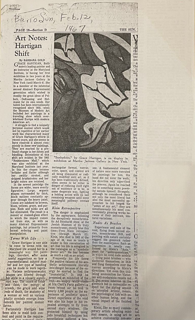          Hartigan: Baltimore Sun Article (1967) picture number 1
   