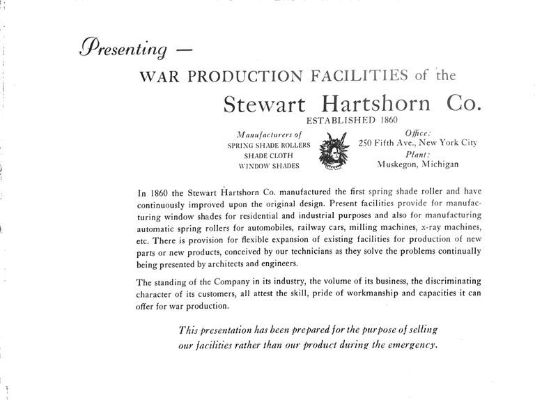          Hartshorn: Stewart Hartshorn Co. War Production Facilities picture number 1
   