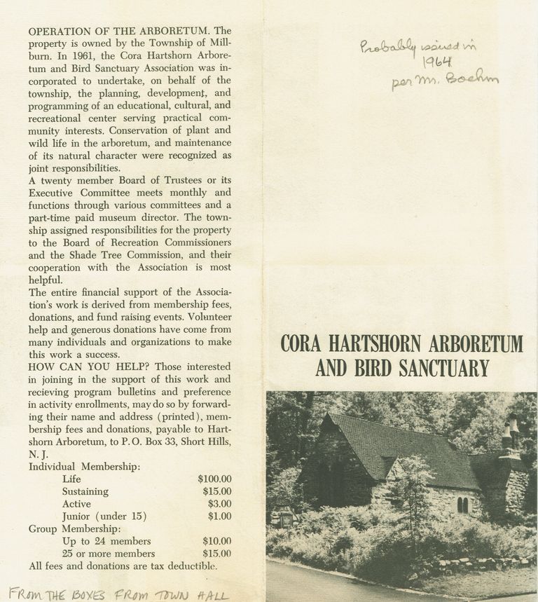          Arboretum: Guides to the Cora Hartshorn Arboretum and Bird Sanctuary, c. 1960s picture number 1
   