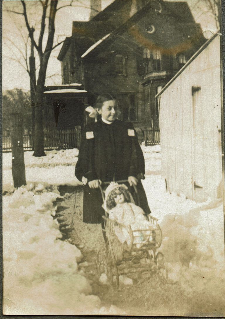          Marshall-Schmidt Album: Girl Pushing Doll in Carriage picture number 1
   