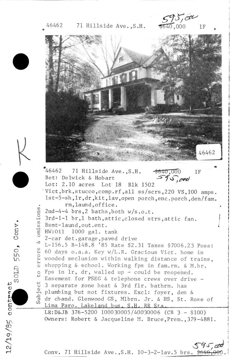          71 HILLSIDE AVENUE picture number 1
   