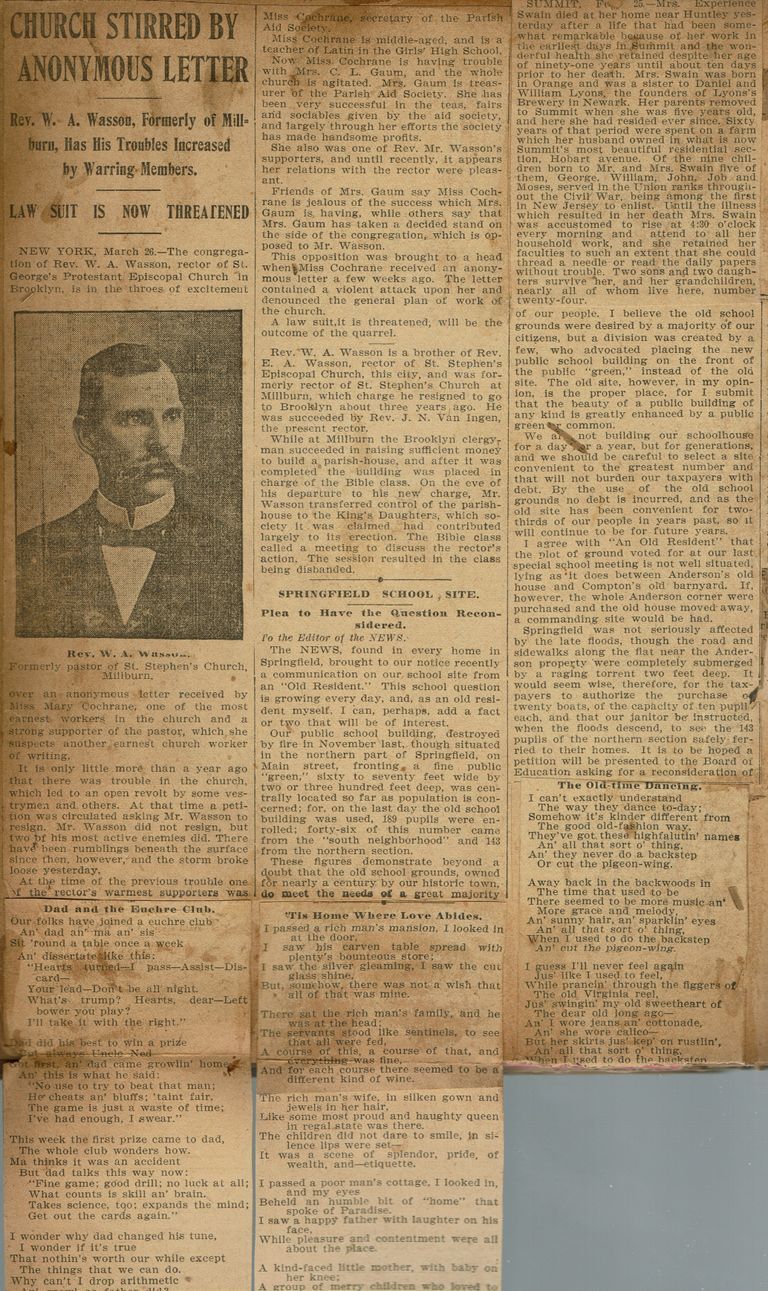          Flanagan Scrapbook: Reverend W.A. Wasson, page 24 picture number 1
   