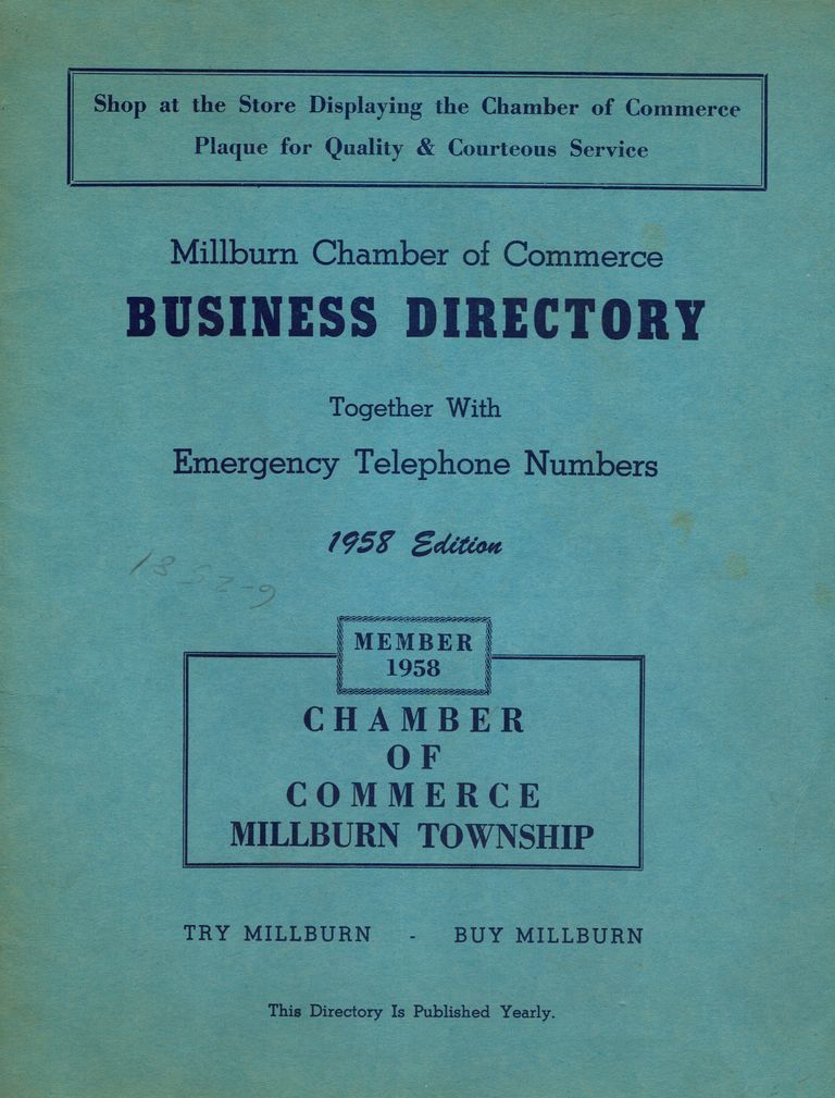          Millburn Chamber of Commerce: Business Directory, 1958 picture number 1
   