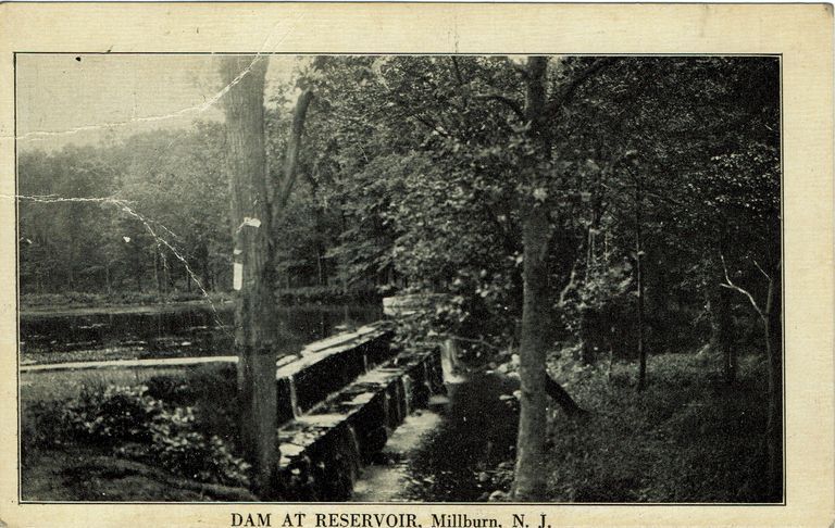          Dam at Reservoir, Millburn, NJ, 1924 picture number 1
   