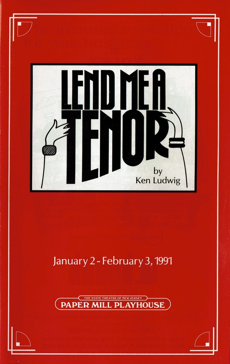          Paper Mill Playhouse Program: Lend Me a Tenor, 1991 picture number 1
   