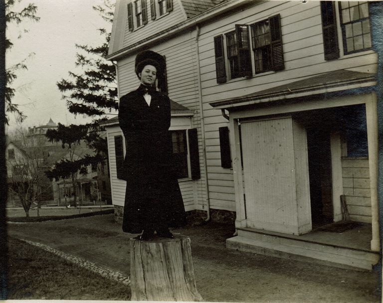          Marshall-Schmidt Album: Young Woman Standing on a Stump picture number 1
   
