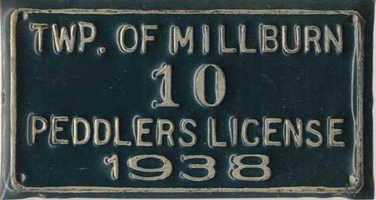          License: Peddler's License, Township of Millburn, 1938 picture number 1
   