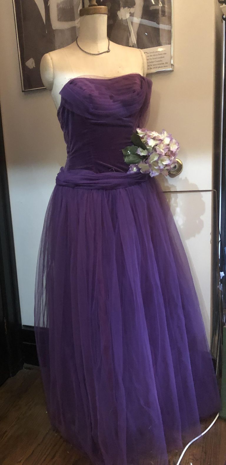          Dress: Purple Prom Dress, c. 1956 picture number 1
   