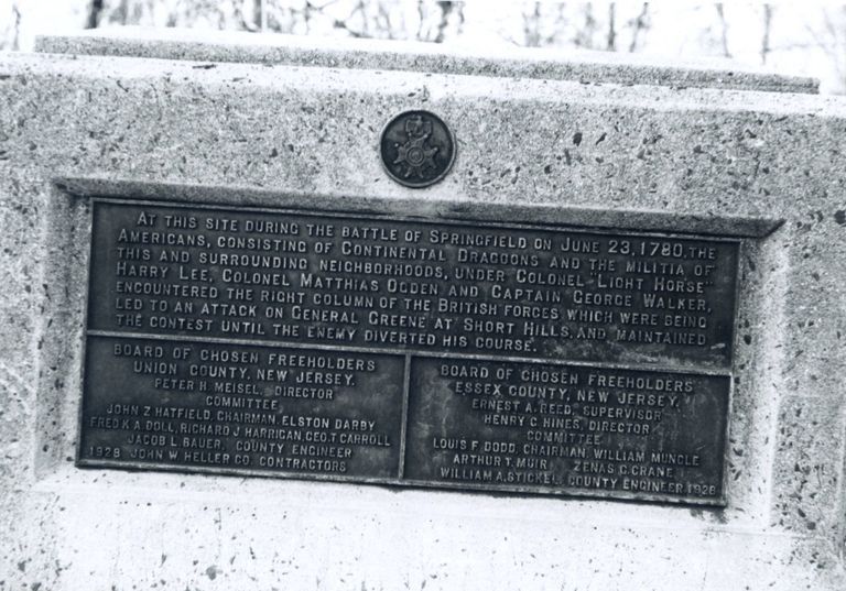          Battle of Springfield: British Enounter at Short Hills Plaque picture number 1
   